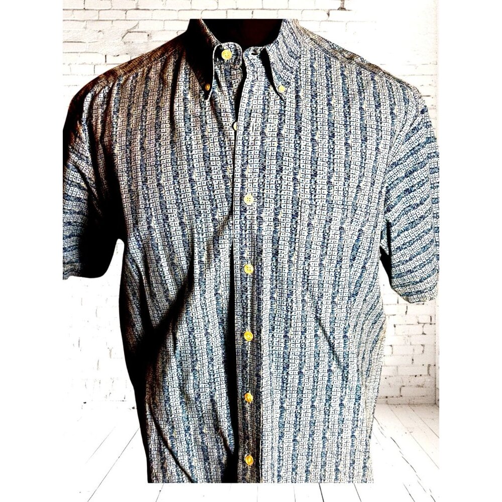 Maui Trading Company Men's Size L Short Sleeve Button Down collar